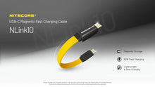 Load image into Gallery viewer, Nitecore NLink10 PD QC Fast Charging USB-C Cable with Gold-Plated Magnetic Connectors
